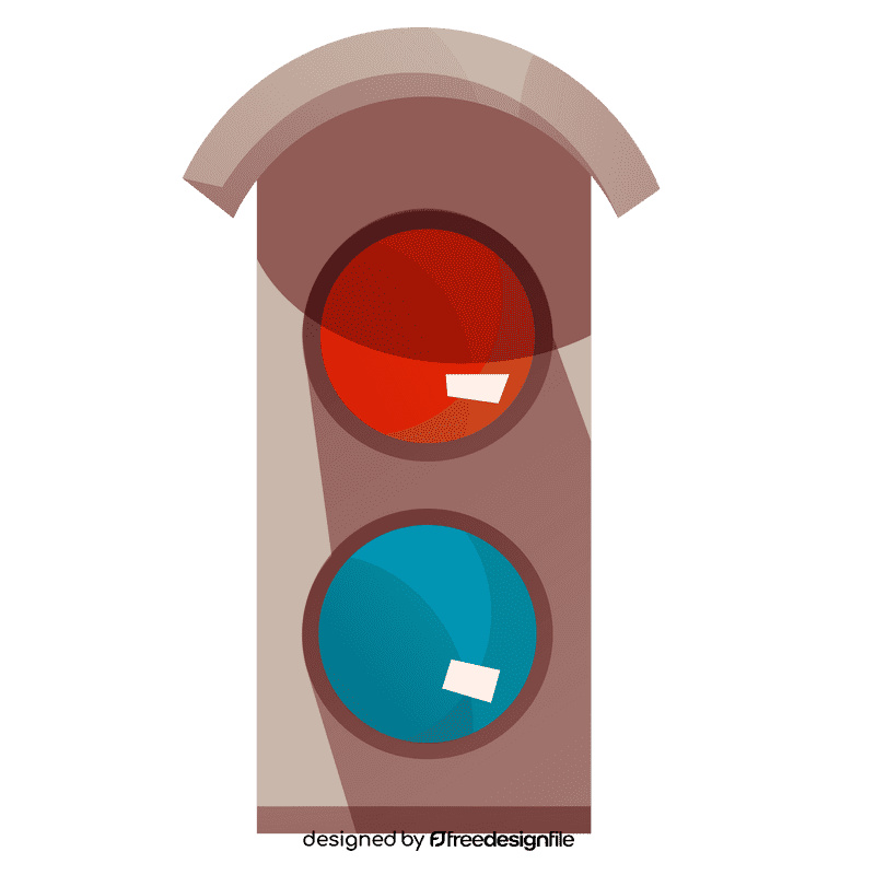 Train driver traffic lights clipart