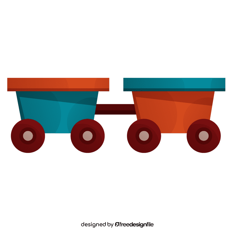 Train driver wagons clipart