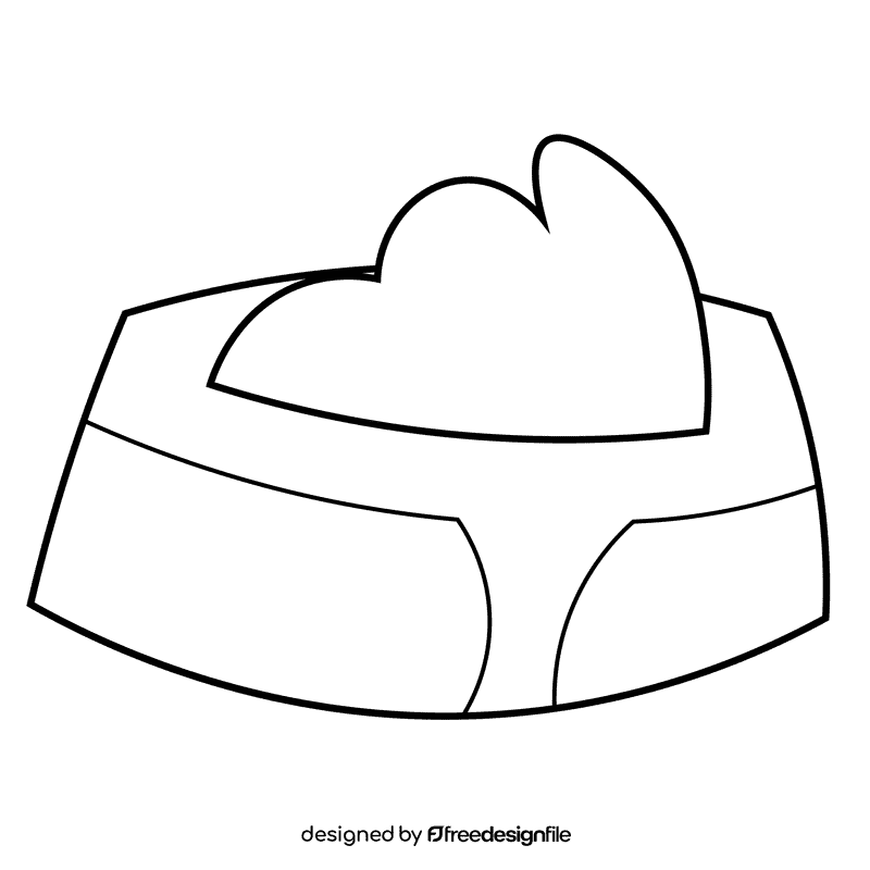 Veterinarian bowl black and white clipart