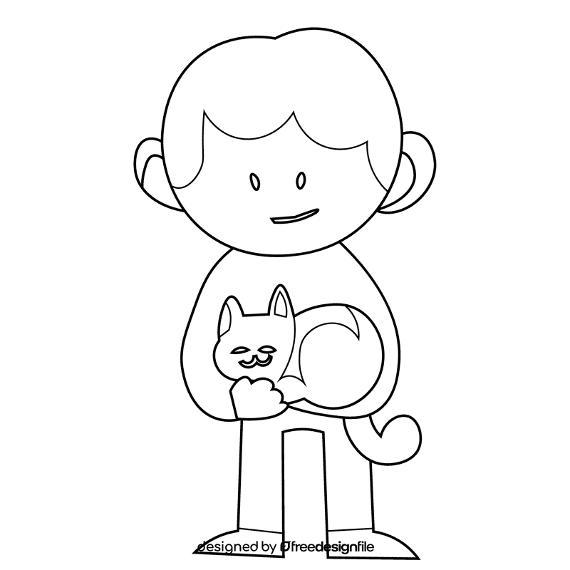 Veterinarian doc black and white clipart