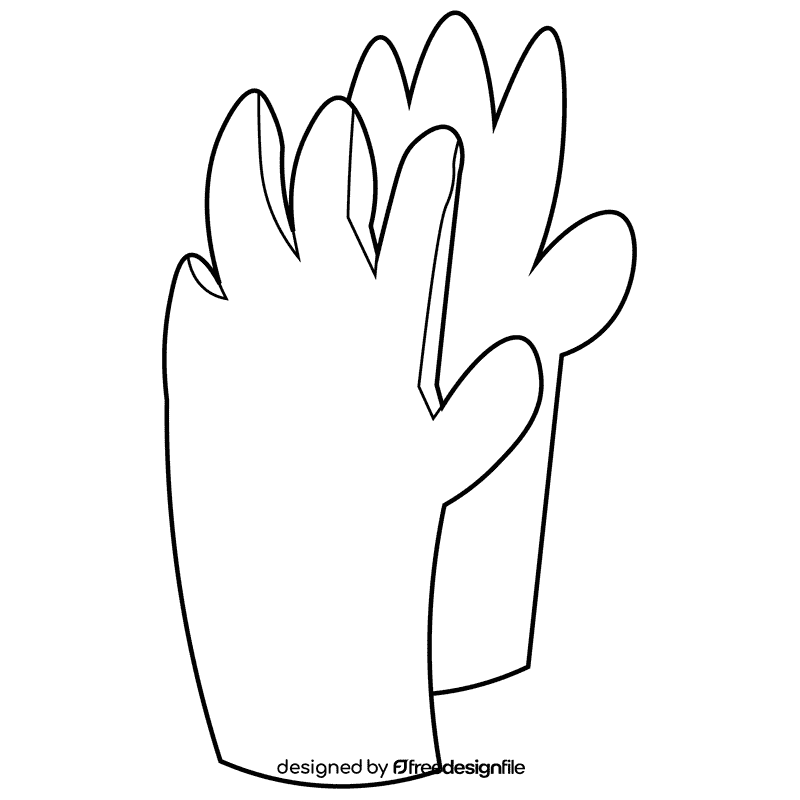 Welder hands black and white clipart