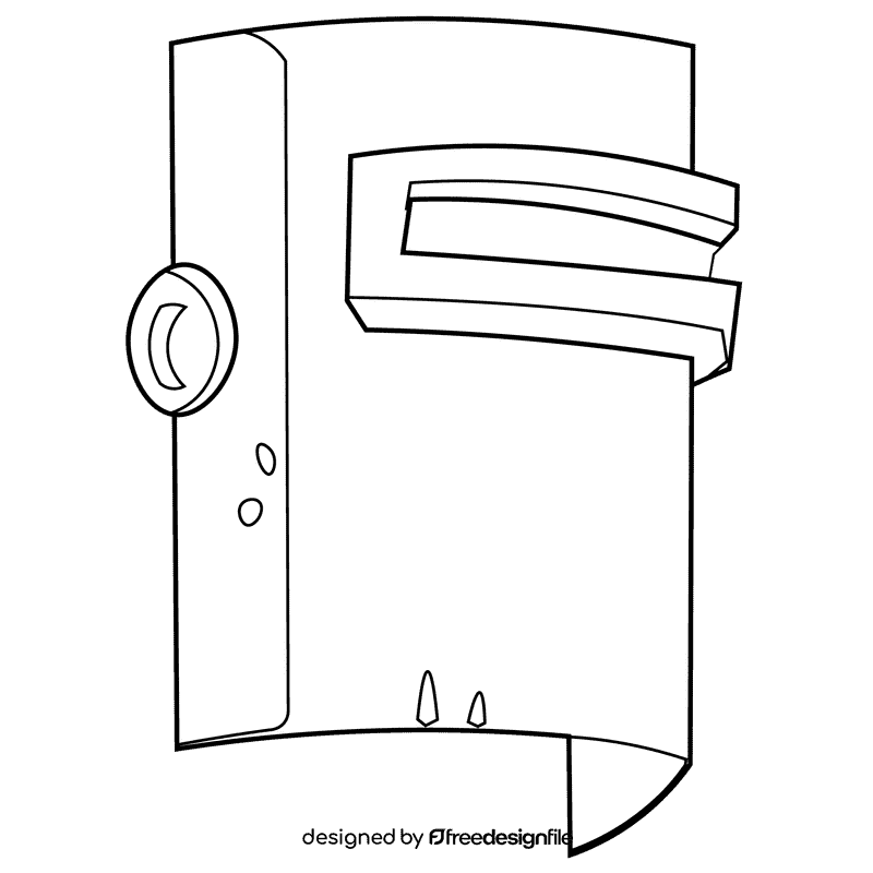 Welder mask black and white clipart