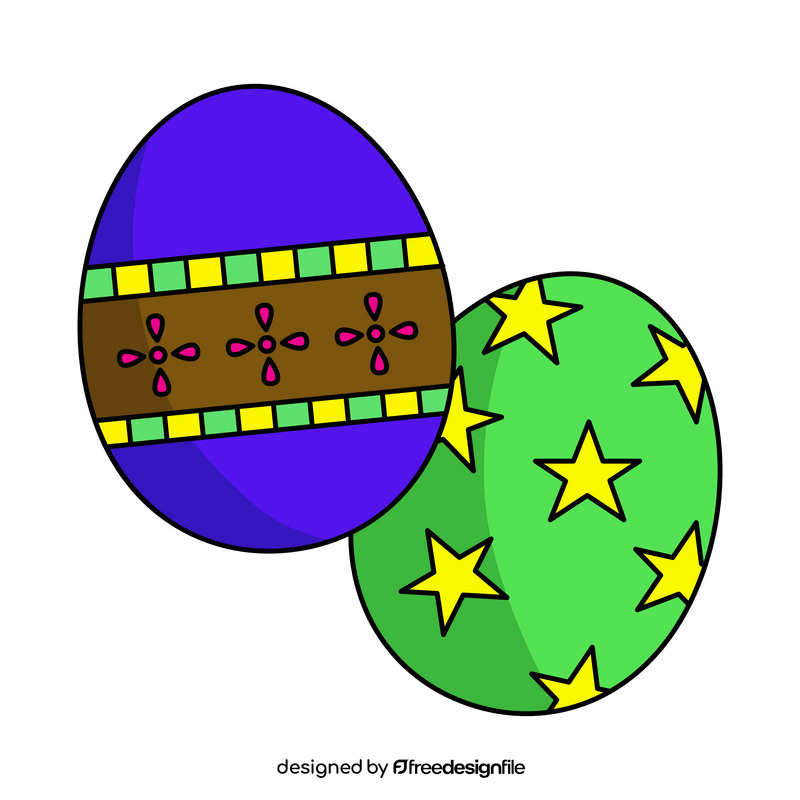 Two easter eggs clipart