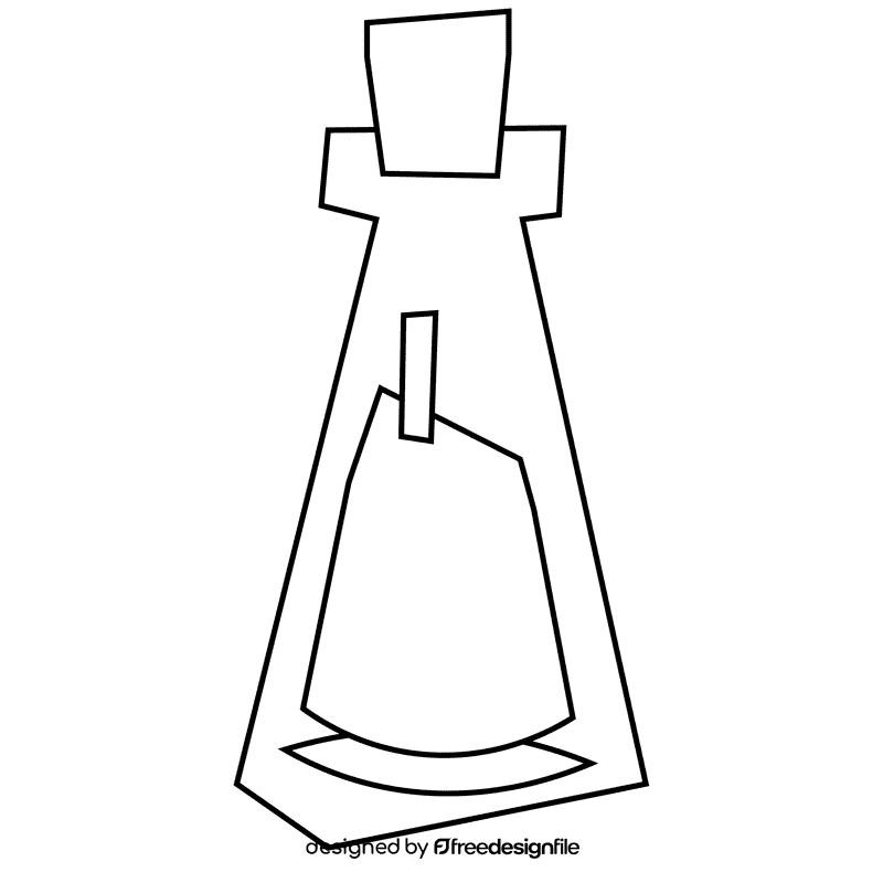 Witch potion black and white clipart