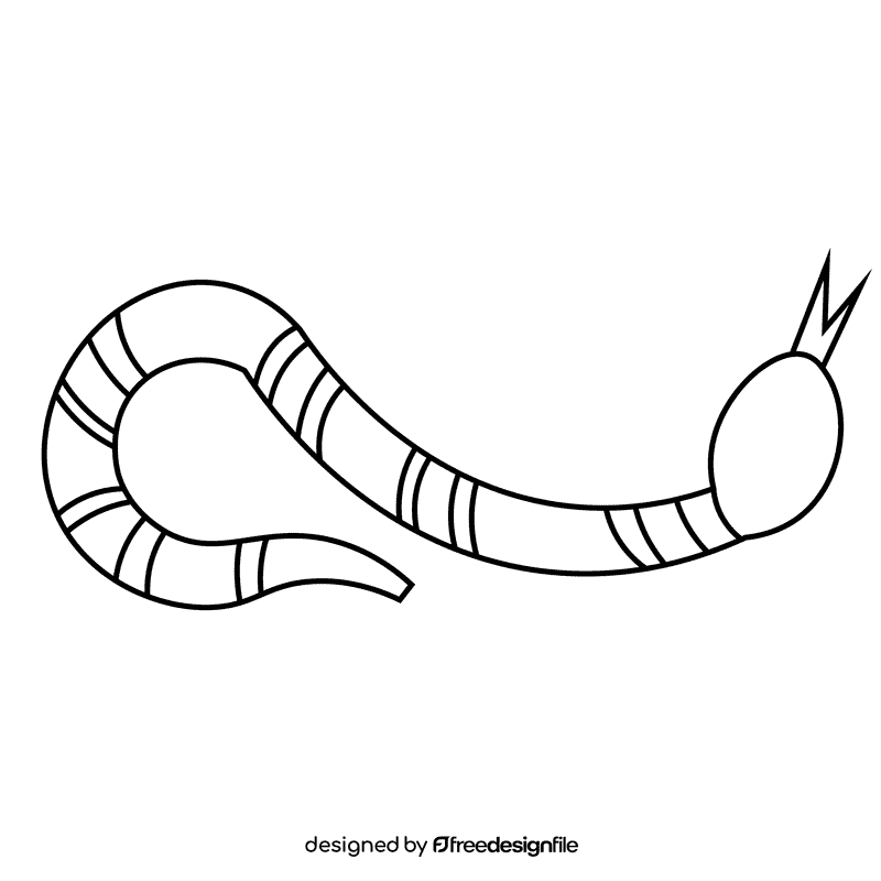 Witch snake black and white clipart