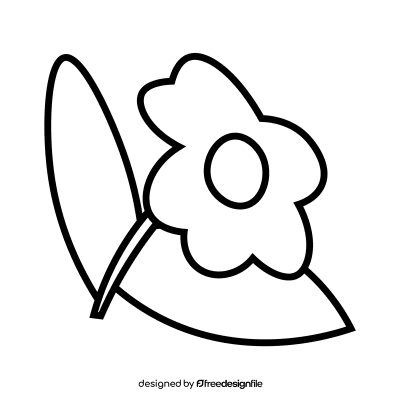 America flower black and white clipart