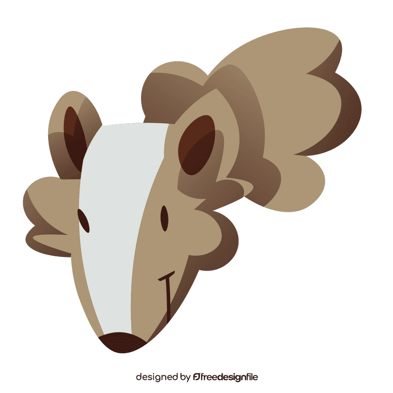 American possum clipart