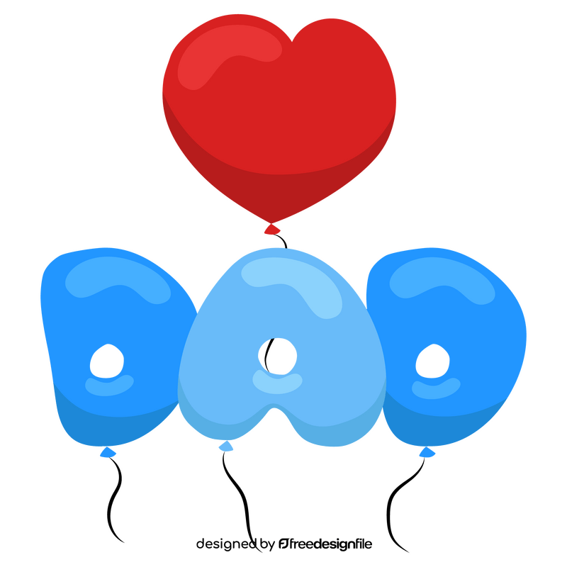 Fathers Day balloon clipart