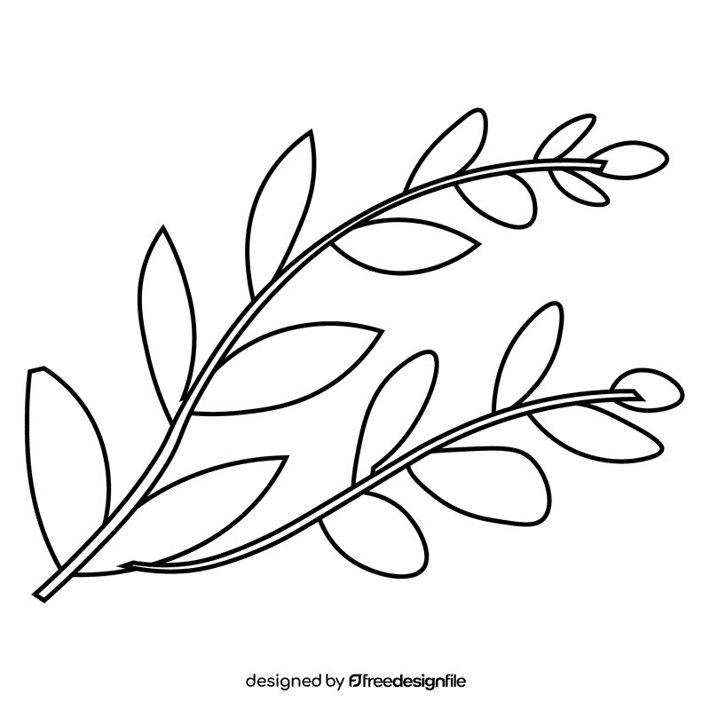 Seaweed black and white clipart