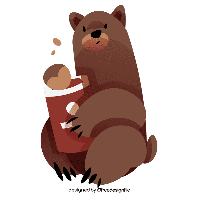Autumn bear clipart