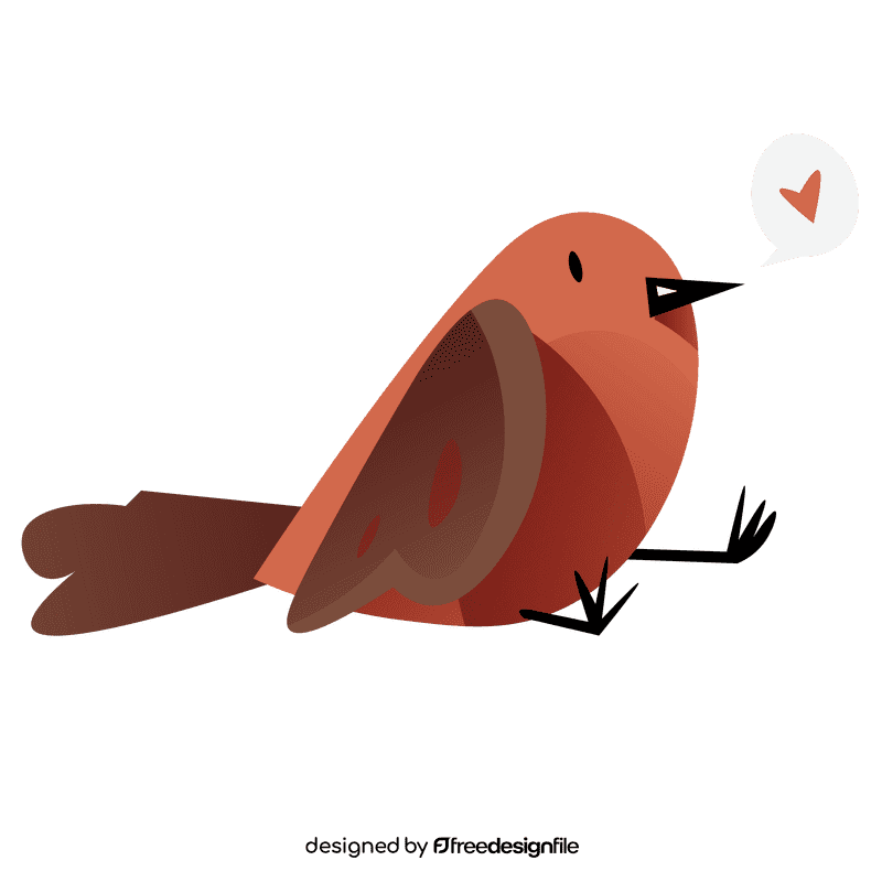 Autumn bird clipart
