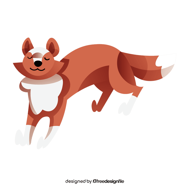 Autumn fox clipart