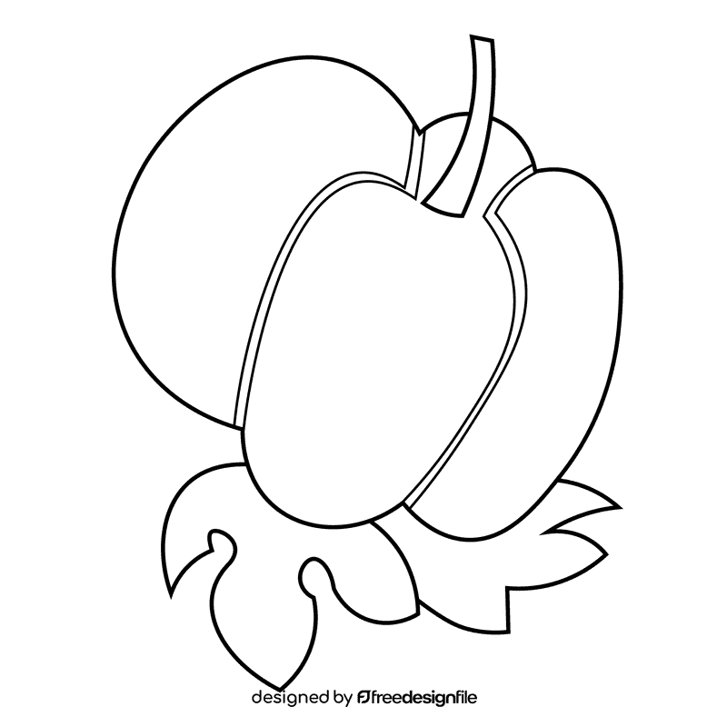 Autumn pumpkin black and white clipart