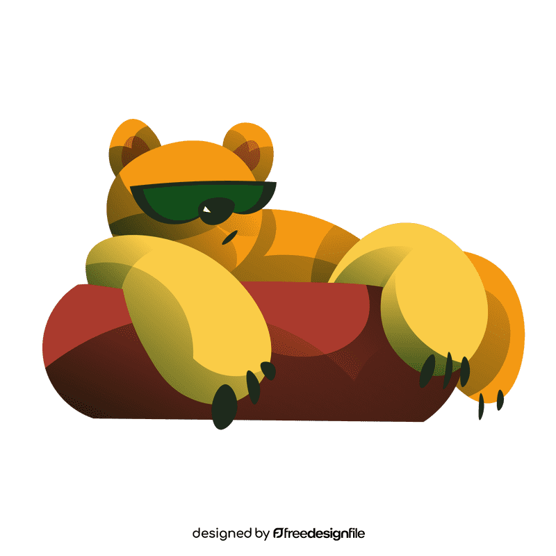 Beach bear clipart