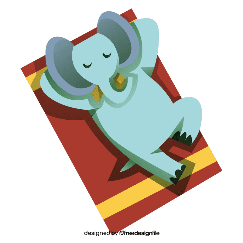 Beach elephant clipart