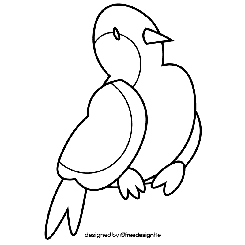Birds bird black and white clipart