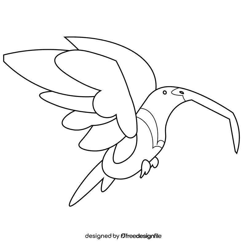 Birds mini black and white clipart