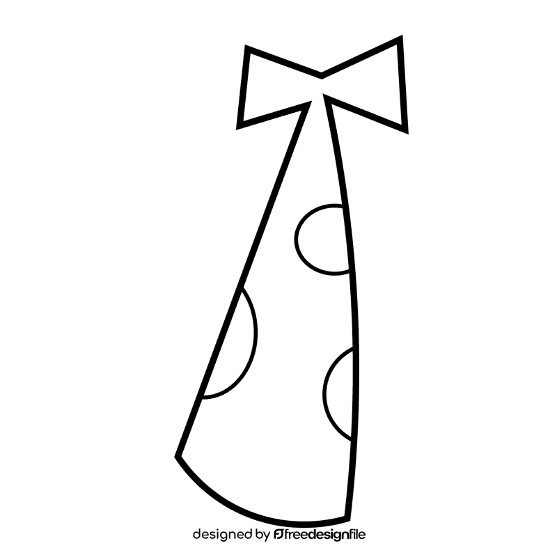 Birthday cap black and white clipart
