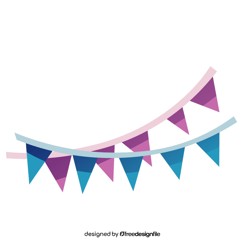 Birthday flags clipart