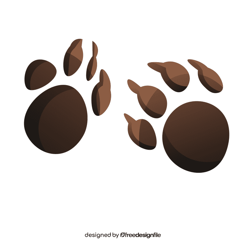 Cats footsteps clipart