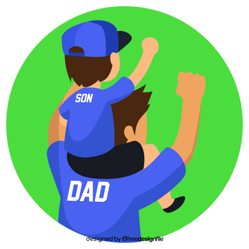 Fathers Day sports fans clipart