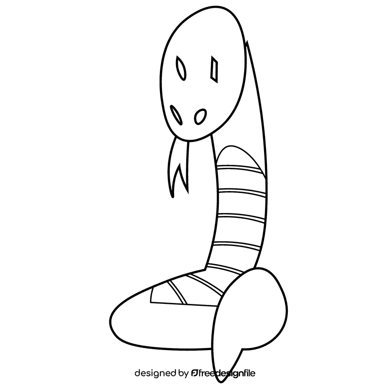 Chinese calendar snake black and white clipart