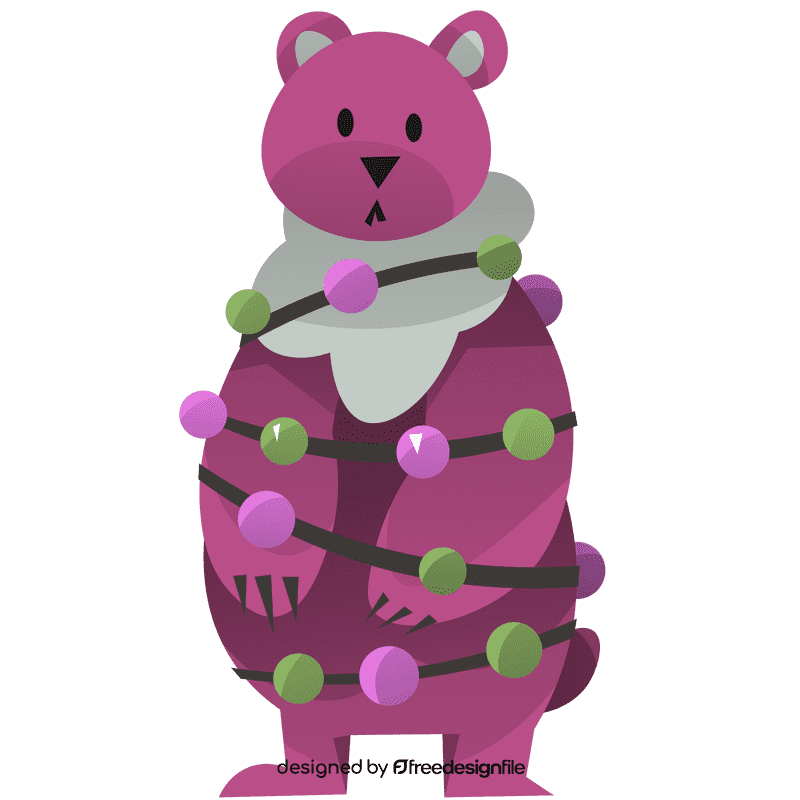 Christmas bear clipart