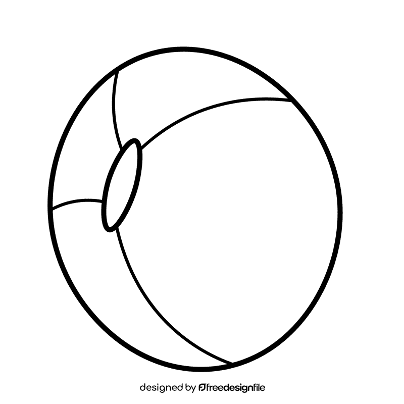 Circus ball black and white clipart