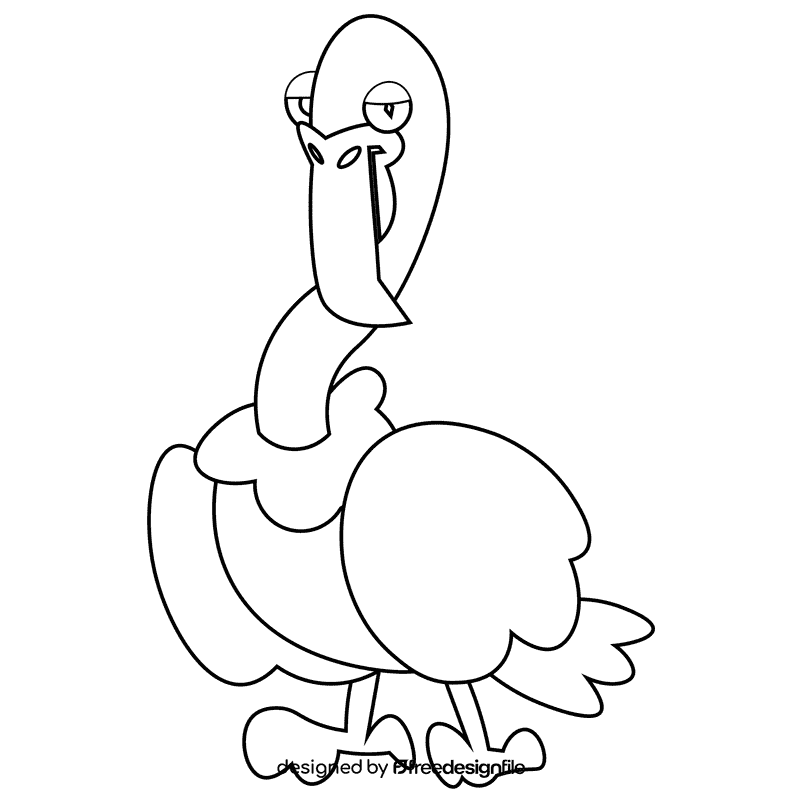 Desert griffin black and white clipart