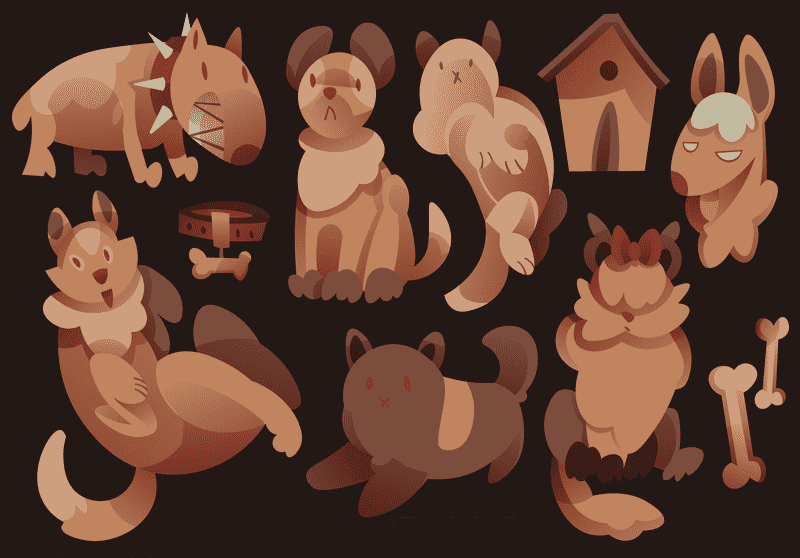 Dogs vector