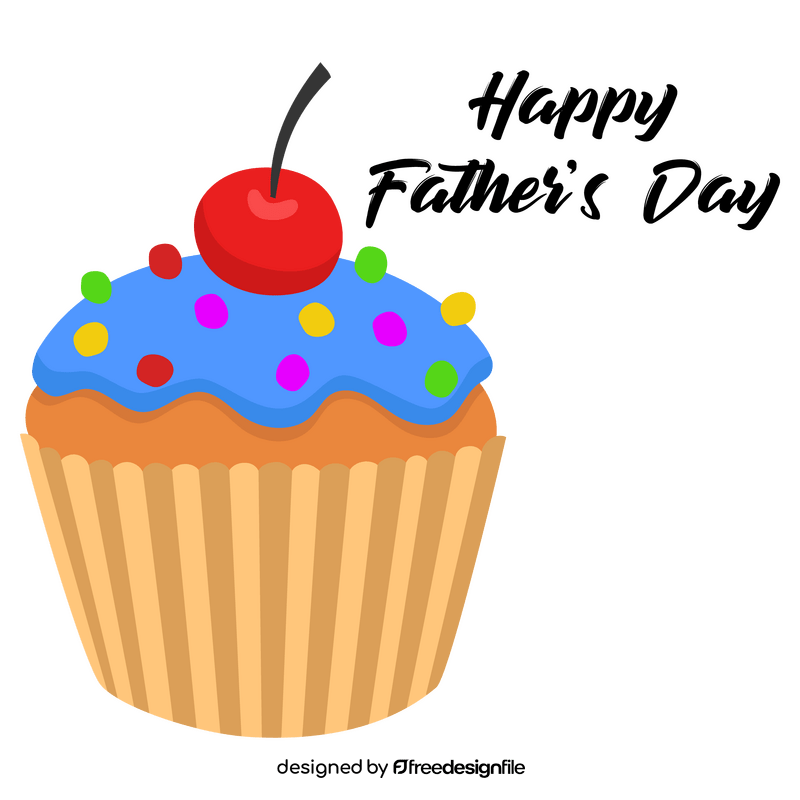 Happy Fathers day cake clipart