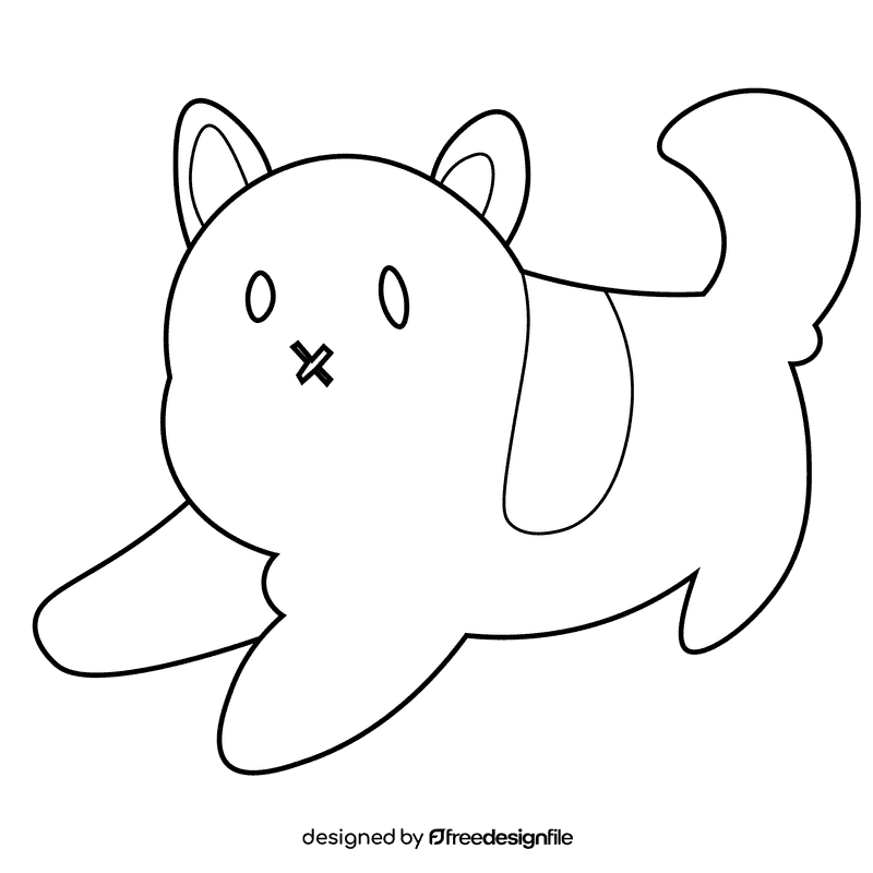 Dogs mini black and white clipart