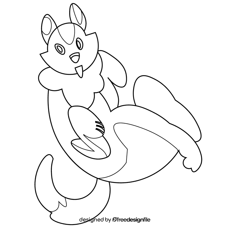 Dogs playing black and white clipart