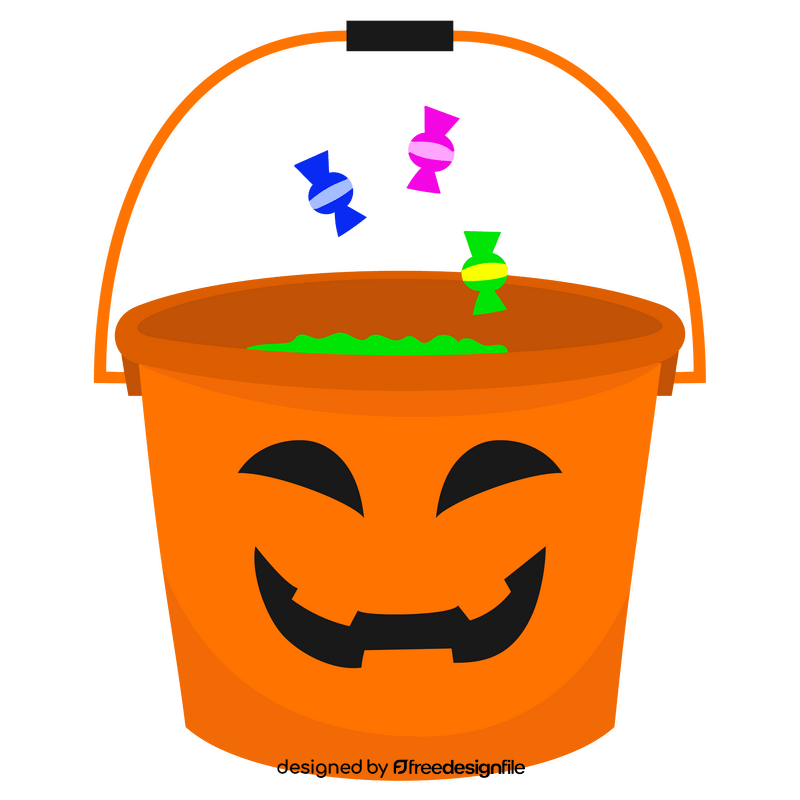 Halloween bucket clipart