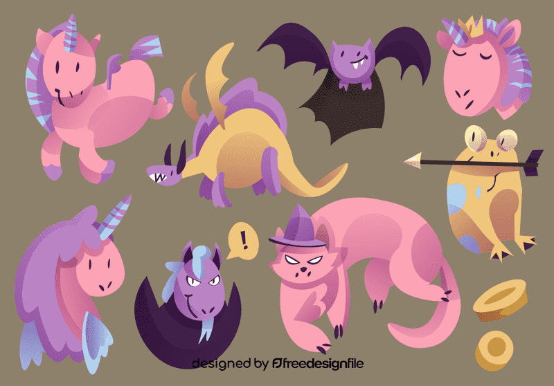 Fairytale animals vector