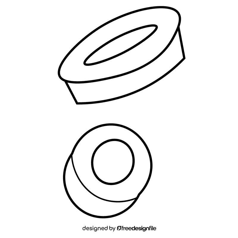 Fairytale coins black and white clipart