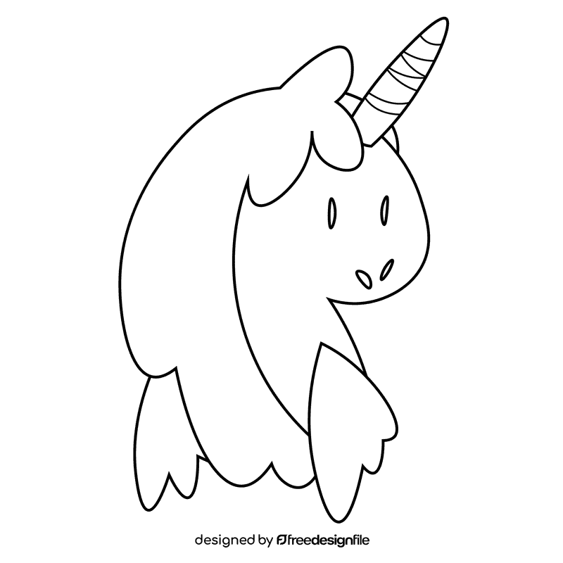 Fairytale wings black and white clipart