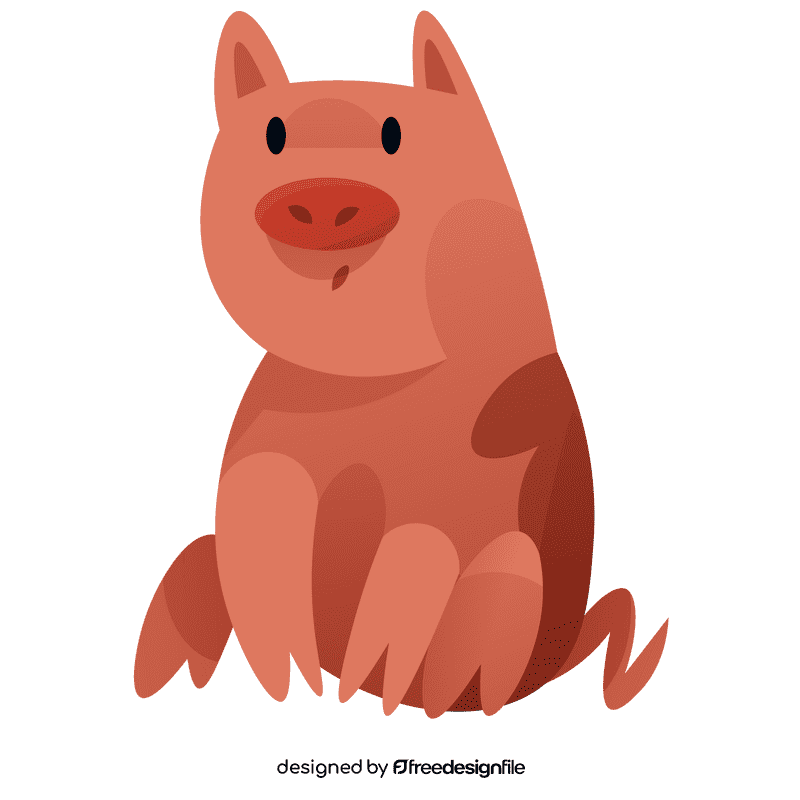 Farm pig clipart