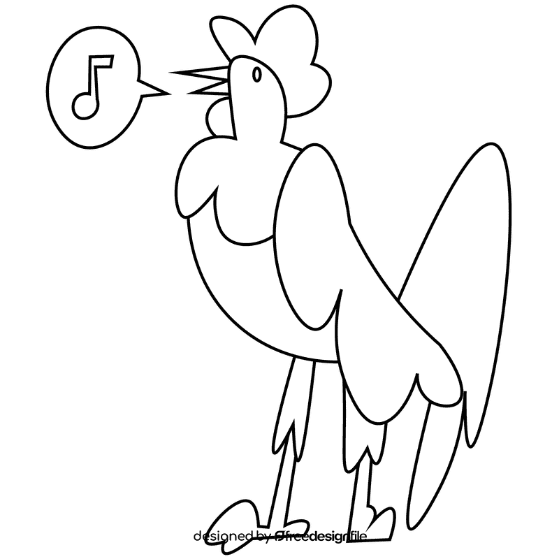 Farm singing black and white clipart