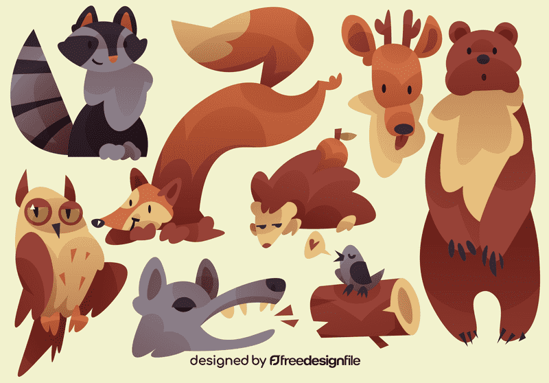 Forest animals vector