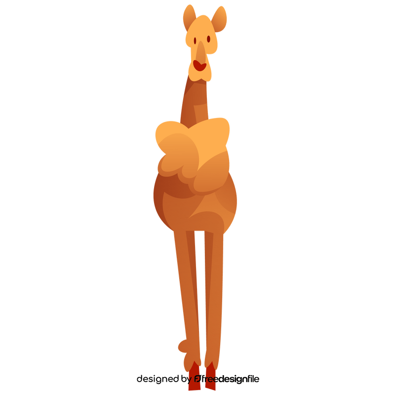 Camel front view clipart