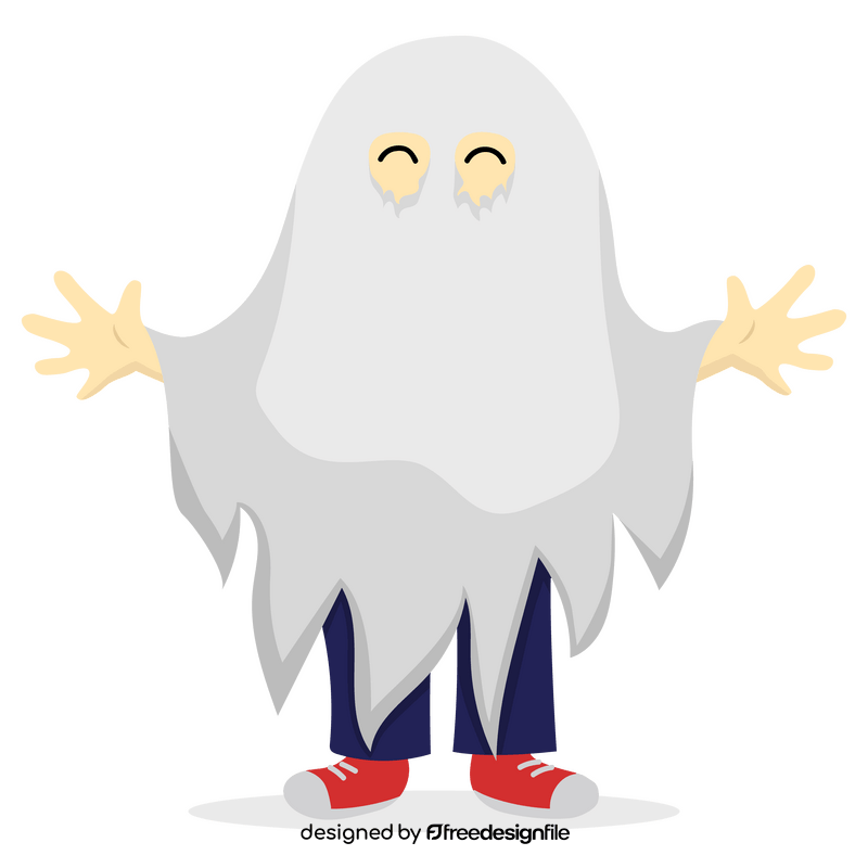 Halloween ghost cartoon clipart