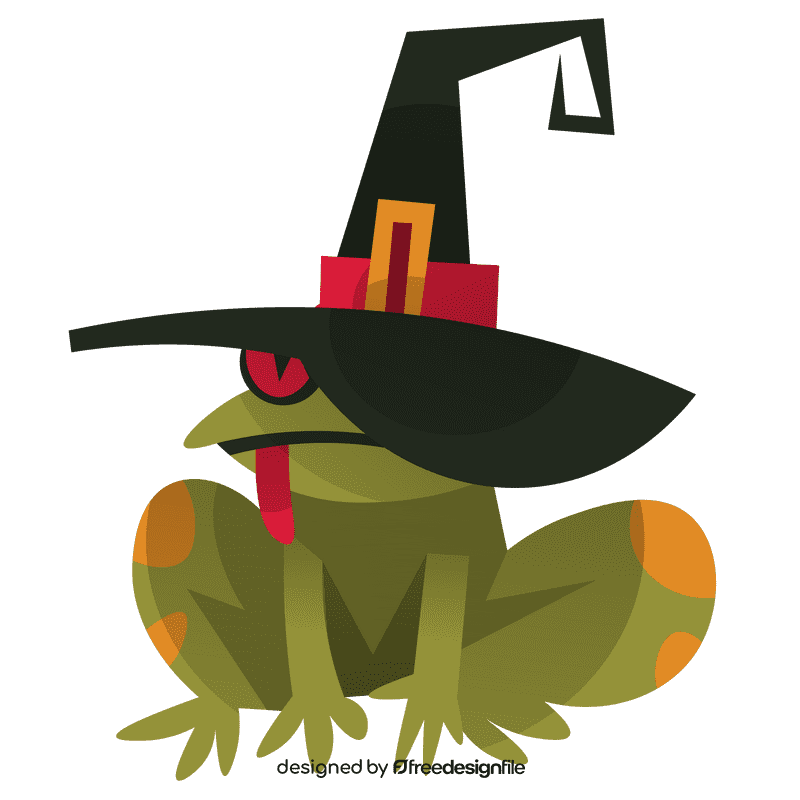 Halloween frog clipart