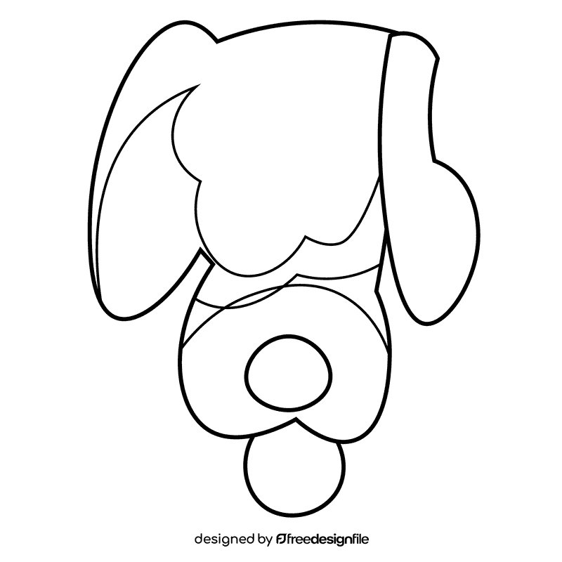 Home dog head black and white clipart