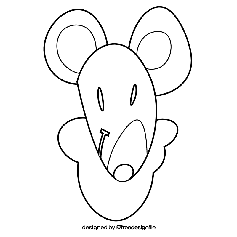Home mouse black and white clipart
