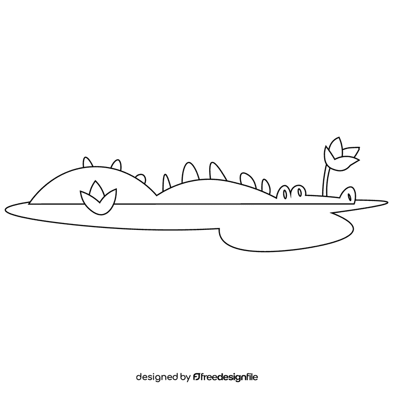 India crock black and white clipart