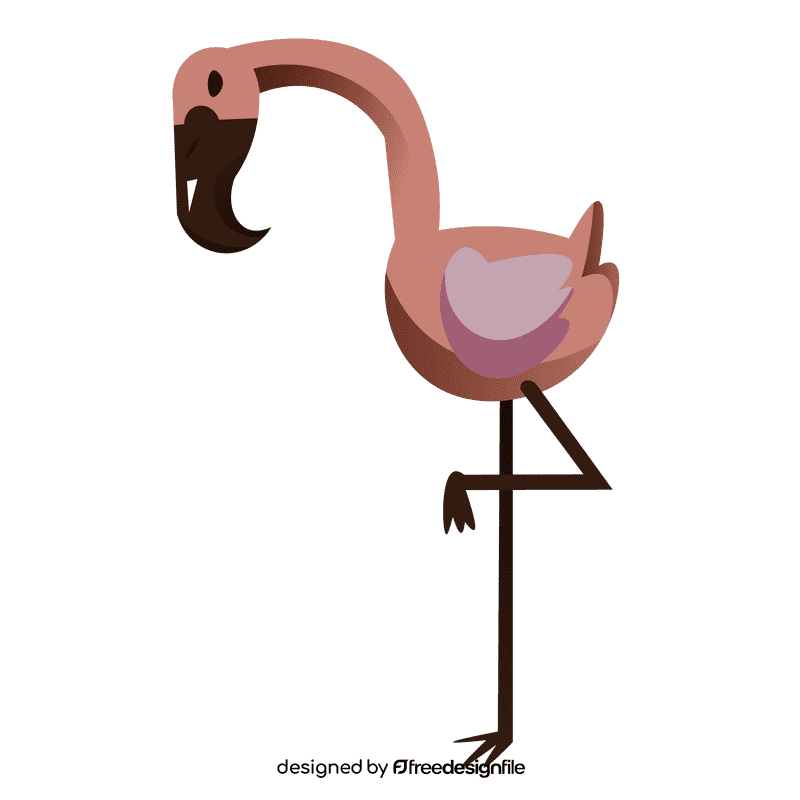 Jungle flamingo clipart