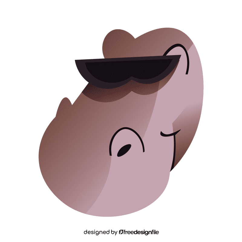 Jungle hippopotamus clipart