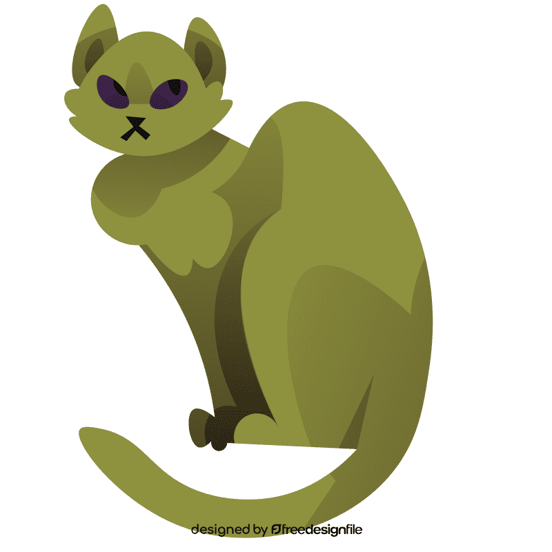 Nocturnal cat clipart