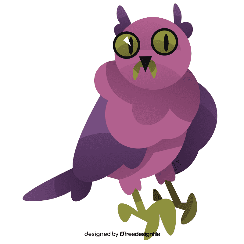 Nocturnal owl worm clipart
